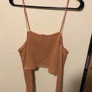 F21 Cold Shoulder Cropped Tank